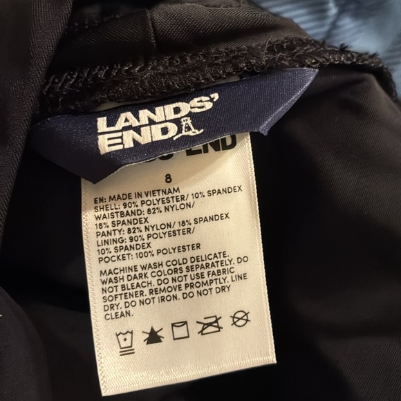 NWOT Lands' End 3" Quick Dry Elastic Waist Board Shorts Swim Shorts w/Panty 8 - Picture 9 of 10